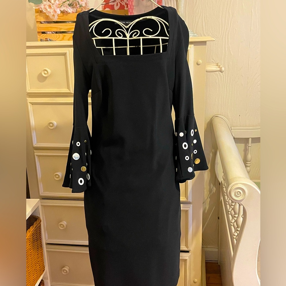 Black knee length dress